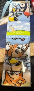 BLUEY--7 DAYS OF COZY SOCKS--S/M KIDS SIZE 9-2.5 - Picture 1 of 1