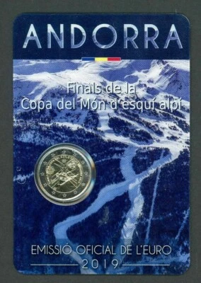 Andorra 2019 2 euro coin  BU Ski World Cup Finals 2019 - Image 1 of 2