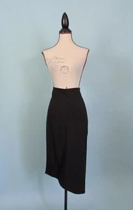 SIZE: 6 WILLI SMITH Black Skirt Asymmetrical Stretch Pencil Style Women - Picture 1 of 11