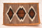 Antique Navajo Rug Textile Native American Indian 37x24 Eye Dazzler VTG Weaving