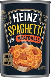 420g Spaghetti & Meatballs in Tomato Sauce, Canned, Ready-to-Eat, Quick Meal - Picture 1 of 7