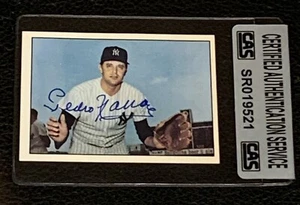 PEDRO RAMOS 1978 TCMA THE 1960’S SIGNED AUTOGRAPHED CARD YANKEES CAS AUTHENTIC - Picture 1 of 2