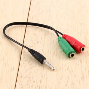 Cable Convertidor Adaptador Jack Estéreo 3 5mm Divisor De Auriculares Ajuste - Imagen 1 de 10