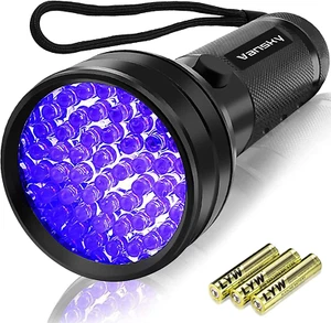 Vansky UV Schwarzlicht Taschenlampe Mit 51 Leds | UV Lampe Haustiere Urin-Detekt