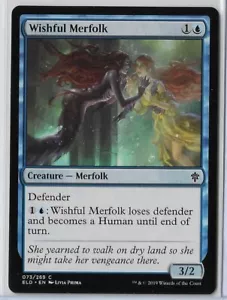 MTG Wishful Merfolk Throne of Eldraine (ELD) Common Magic Card #073 Unplayed - Picture 1 of 3