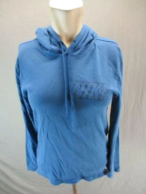 Nike Talla XS Mujer Azul Atlético 100% Algodón Manga Larga Pullover Sudadera con Capucha 6G349 Foto 1 de 4