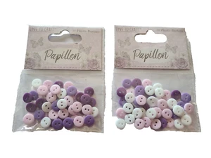Love to Craft - Papillon - 50 Plastic Buttons (2 Packs) New and Sealed - Bild 1 von 2