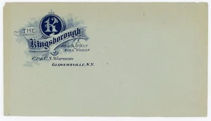 The Kingsborough Hotel Advertising Cover, Fire Proof, Gloversville, NY - Picture 1 of 2