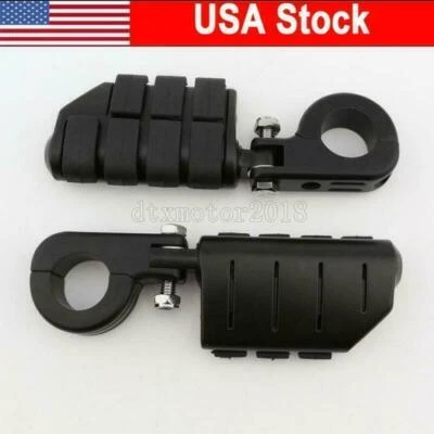 Reposapiés reposapiés abrazadera de barra de 1 1/4" para Harley Davidson Heritage Softail Classic Foto 1 de 4