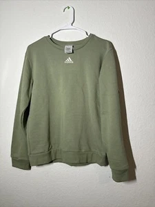 Adidas Kids Crew Neck Lightweight Sweater Sz Large Green $40 Original Price - Picture 1 of 21