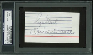 Yankees Mickey Mantle & Roger Maris Signed 2.25x4.15 Cut Signature PSA Slabbed - Picture 1 of 3
