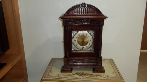 FULLY AND PROPERLY RESTORED JUNGHANS WESTMINSTER CHIME BRACKET CLOCK Cover