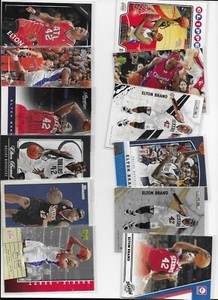 LOT OF 24 ELTON BRAND  CARDS  76ERS HAWKS  CLIPPERS DUKE 