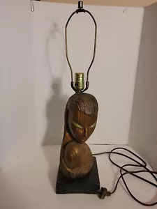 Mid Century Woman Heads Figual Lamp - Picture 1 of 12