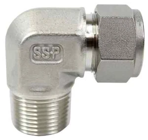 SSP DuoLok ISSD8ME12 1/2" Compression X 3/4" Male NPT Elbow Tube Fitting - Picture 1 of 8