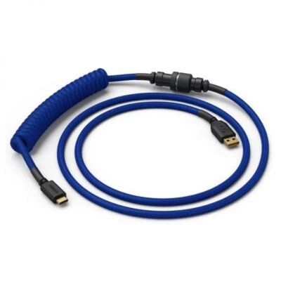 Glorious PC Coiled Cable Cobalt, USB-C to USB-A spiral cable - 1.37m, blue - Image 1 of 3