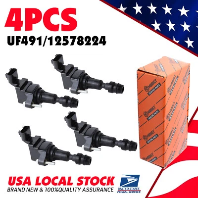 4PCS Premium OEM Ignition Coil UF491 Fit For 2012 Fisker Karma 2.0L L4 12578224 - Изображение 1 из 4