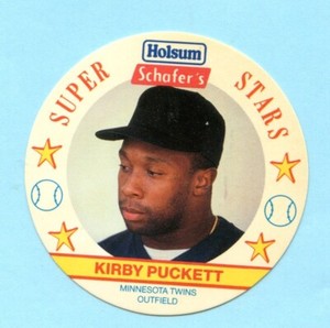 1989 Holsum Super Stars # 8 Kirby Puckett -- Twins --Box 312