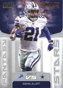 2019 Score Fantasy Stars #17 Ezekiel Elliott Insert - Picture 1 of 2