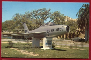 Biloxi Mississippi US Air Force F84 Thunderjet Deep South Karte Postkarte B496 - Bild 1 von 2