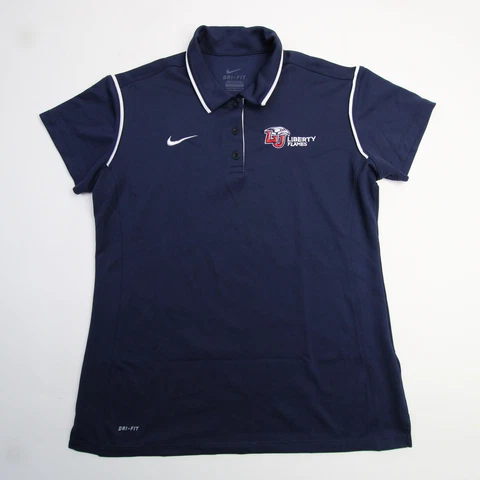 Liberty Flames Nike Dri-Fit Polo Women's Navy/White Used Cover