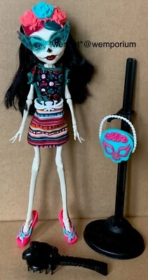 Monster High Skelita Calaveras Scaritage Vgc Inc Doll Stand - Image 1 of 4