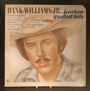 HANK WILLIAMS JR Fourteen Greatest Hits LP USA MGM Records 1976 - Picture 1 of 2