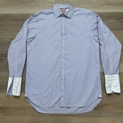 THOMAS PINK French Cuff Shirt Luxury Pure Cotton Shirt 17 1/2 - 37" EUC - Image 1 of 4
