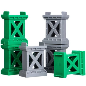 6 Pcs Train Bridge Piers Train Track Pieces Train Bridge Support For Wooden - Picture 1 of 11