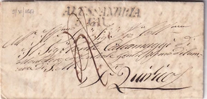 C16377- KÖNIGREICH SARDINIEN, PRÄF., VON ALEXANDRIA NACH SAN QUIRICO, ZUM GRAFEN CALCAMUGGI - Bild 1 von 3