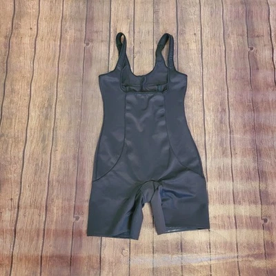 Miraclesuit Torsette Womens M Black Thigh Slimmer Open Bust Split Gusset - Image 1 of 4