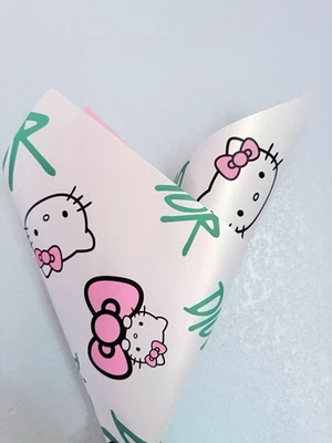 Cute Cartoon Bow & Fashion-Inspired Wrapping Paper – 20 Sheets – 22x22 in - Image 1 of 3
