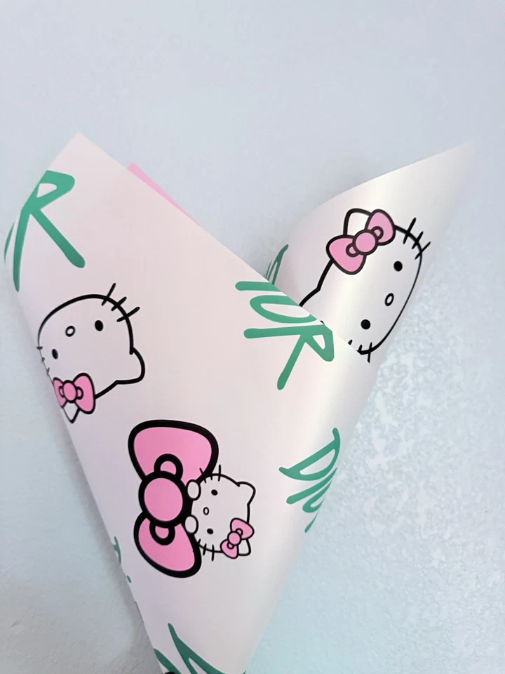 Милый мультяшный бант и модная оберточная бумага — 20 листов — 22x22 дюйма - Изображение 1 из 3