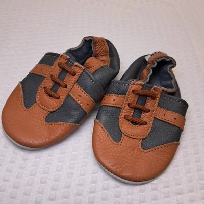 Baby Boy Leather Lace Up Mocassins 6-12 Month - Image 1 of 4