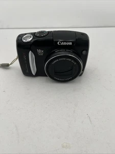 Canon PC1431 PowerShot SX120 IS 10MP 10X optischer Zoom Digitalkamera, schwarz - Bild 1 von 9