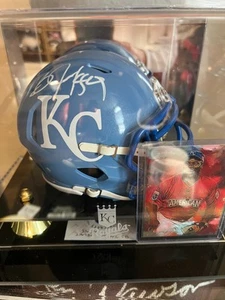 Bo Jackson Signed Royals Mini Helmet & All Star MVP Baseball - Picture 1 of 2