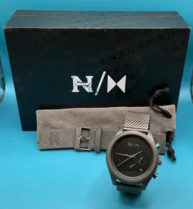 NYJAH HUSTON X MVMT Chrono Gunmetal Date Stainless Watch Boxed Papers - Picture 1 of 7