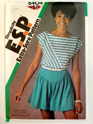 Simplicity ESP 6404 Shorts Top Sewing Pattern Ladies 10 12 14 UC Knit Pull On - Image 1 of 4