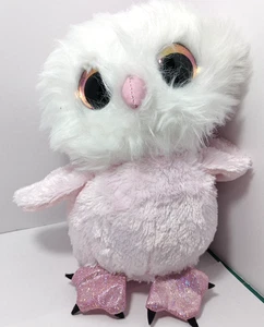 Lumo Stars Lucia Big Eyed Pink White Owl Plush Stuffed Toy 6" - Picture 1 of 5