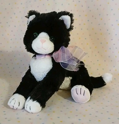 First & Main Oreo Black White Tuxedo Cat Stuffed Animal Plush Toy 8” 3033 - Image 1 of 4