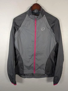 Chaqueta cortavientos Pearl Izumi Elite para mujer grande gris rosa reflectante para ciclismo - Imagen 1 de 18