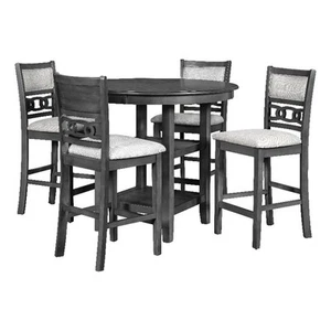 Pemberly Row Modern 5-Piece Transitional Wood Dining Set in Gray - Picture 1 of 11