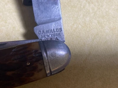 Navaja de Bolsillo Camillus NUEVA YORK EE. UU. Estilo Scout con Fianza y 4 Hojas Foto 1 de 4