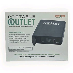 Portable Outlet PO160UPSv2 159W 110-240V UPS CPAP Battery 14.4aH Li-ON - Picture 1 of 5