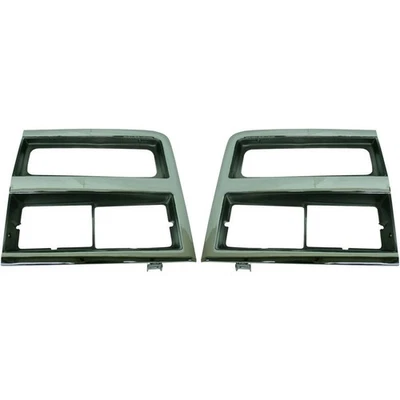 For 1987-1991 Chrome/Silver Fits Chevy Truck Headlight Trim Bezels Set of 2 - Image 1 of 4