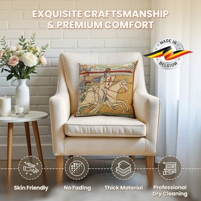 Cushion Cover – Chevaliers de St. Gregoire I– Tapestry Throw Pillow Cover New - Image 1 of 4