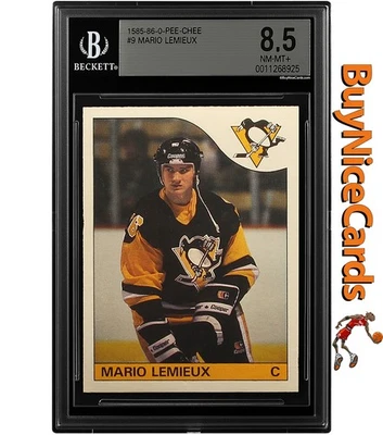 1985-86 Mario Lemieux O-Pee-Chee RC Rookie #9 BGS 8.5 PWCC Top 30% - Image 1 of 4