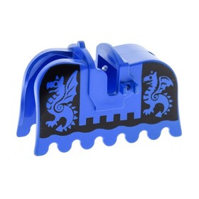 1x Lego Horse Blanket Saddlecloth Blue Black Dragons 6086 6085 2490px2
