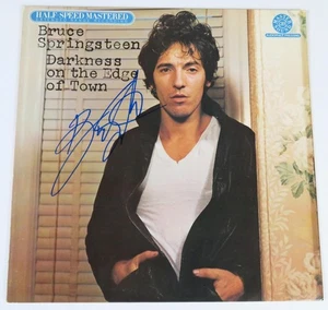 Autógrafo firmado por Bruce Springsteen "Darkness On..." álbum MFSL vinilo LP BAS JSA - Imagen 1 de 4