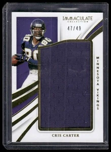 2021 Panini Immacolata #HOF-CC Cris Carter Immacolata HOF Maglie Prime /49 - Foto 1 di 2